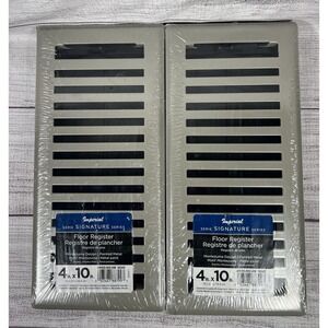 New Imperial RG3429 Floor Register 4x10 Satin Nickel Montezuma Metal Vent